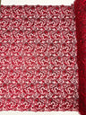 Angela Metallic Corded Lace Fabric - Embroidered Sequins Mesh Lace, Double Scallop Edge, 50-54" Width (1 Yard)