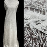 Beaded Lace Fabric on Polyester Net Mesh 54"