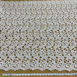 Beaded Corded Bridal Lace Fabric 52" Wide