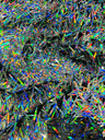 Swords Design Iridescent Sequins Polyester Fabric - Iridescent Sequin Mesh, 52" Width (1 Yard)
