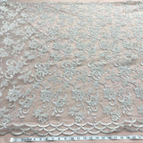 Beaded Corded Bridal Lace Fabric 54" Wide