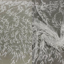 Beaded Lace Fabric on Polyester Net Mesh 54"