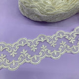 Embroidered Lace Trimming 3 Inch Wide