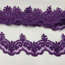1 Yard Luxurious Beaded & Corded Lace Trimming Embroidered on 100% Polyester Organza for Special Occasion Dresses 3 Inch Width