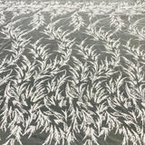 Beaded Lace Fabric on Polyester Net Mesh 54"
