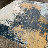 Dark Beige Tones Vintage Print Design Area Rug - Gold Vintage Print, 7'6" X 10'3" (1 Piece)
