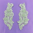 Beaded Lace Applique on Polyester Organza