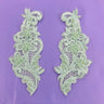 Beaded Lace Applique on Polyester Organza