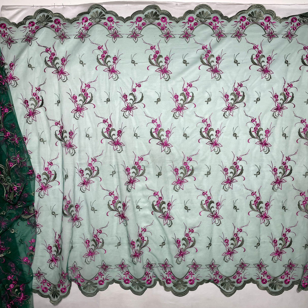Beaded Embroidered Lace Mesh