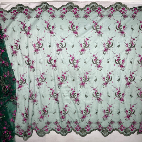Beaded Embroidered Lace Mesh