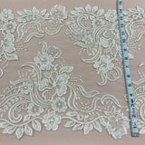 Embroidered Lace Trim Ivory