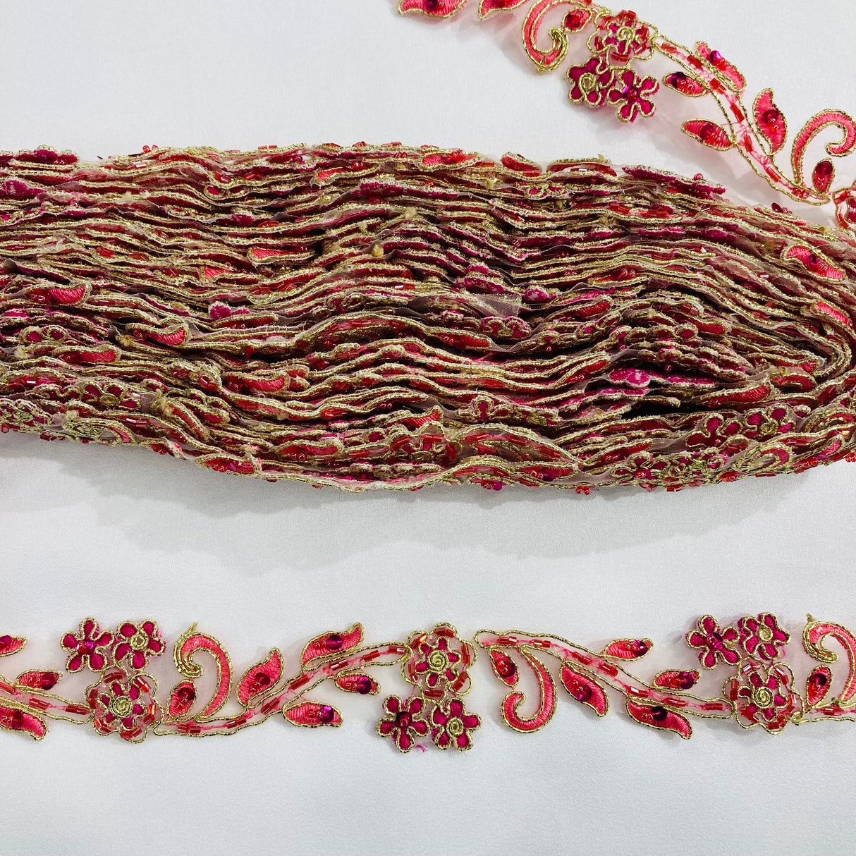 Beaded Corded Lace Trimming
