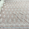 Beaded Corded Lace Fabric - Embroidered On 100% Polyester Net Mesh, 53" Width, 6 Colors (1 Yard)