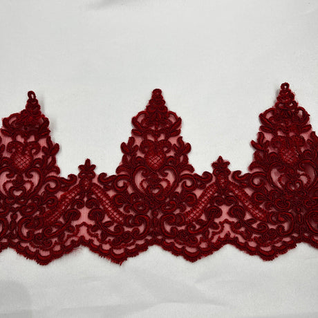Embroidered Lace Trim 100% Polyester Net Mesh