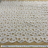 Beaded Lace Fabric White Organza