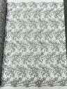Estrella Corded Flowers Embroider With Sequins Mesh Lace Fabric - Floral Embroidered, Double Scallop, 50-54" Width, 36" Length (1 Yard)