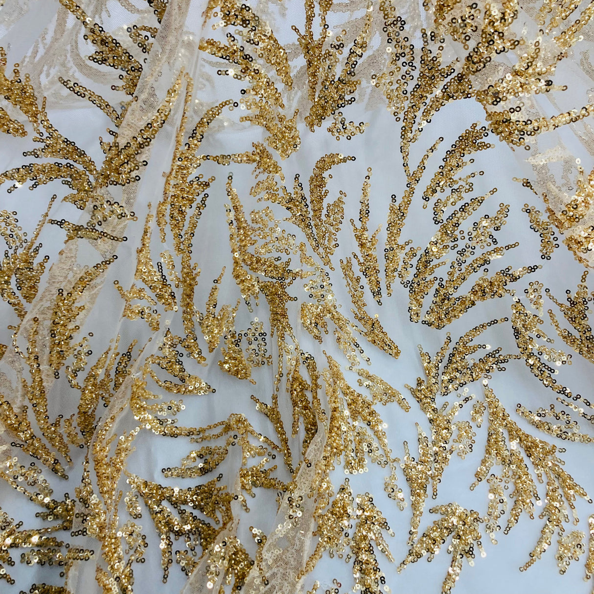 Beaded Lace Fabric Embroidered Net Mesh