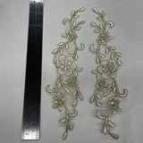 Beaded Corded Lace Applique
