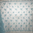 Beaded Lace Fabric on Polyester Net Mesh