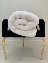 Soft Cozy Faux Fur Fabric - Offwhite, Chinchilla Rabbit Fur Look, 50" X 60" (1 Piece)