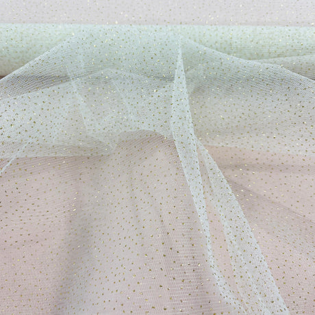 Glitter Mesh Polyester Fabric - Sparkle Net, 60" Width (1 Yard)