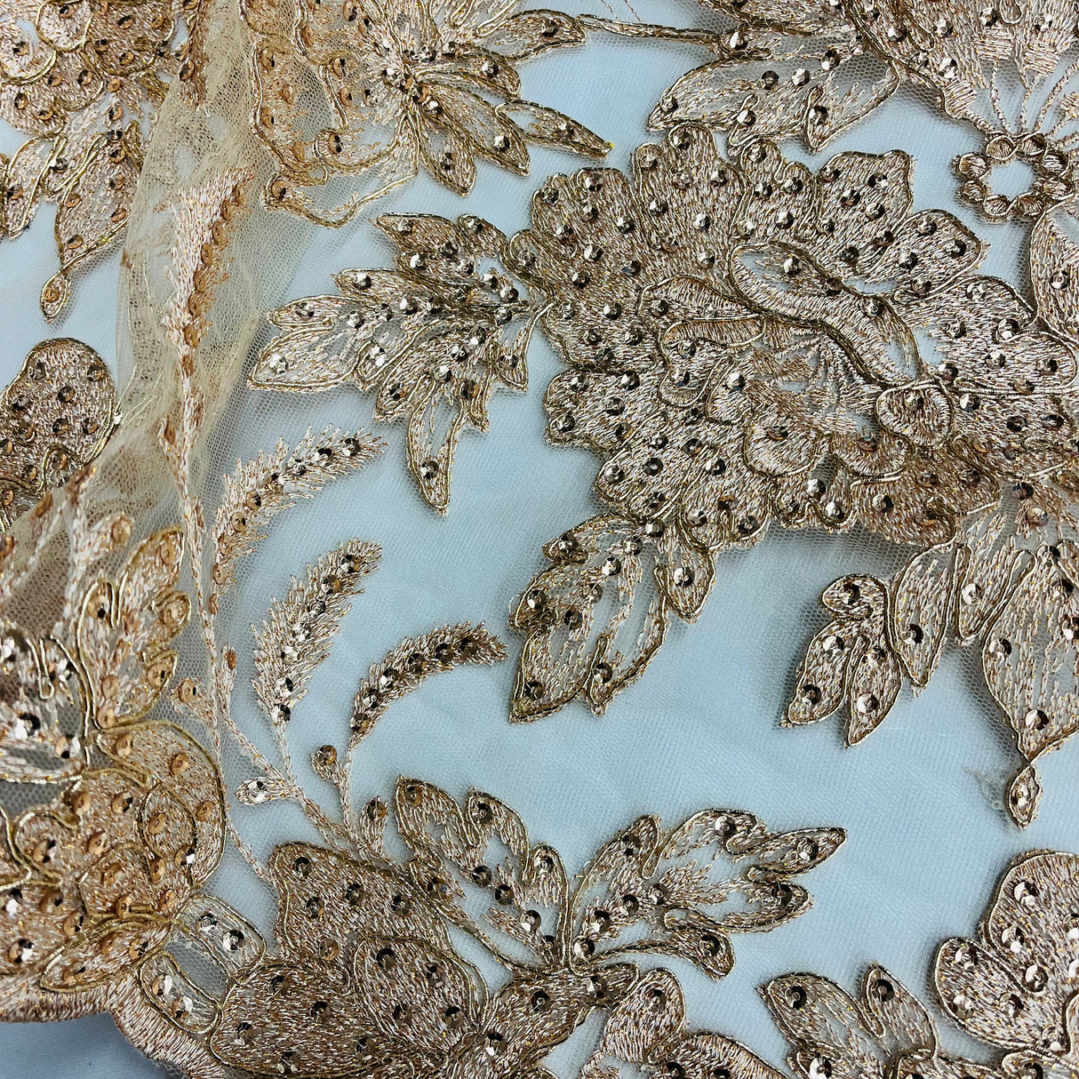 Sequined Corded Bridal Lace