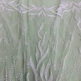 Beaded Corded Bridal Lace Fabric 58" Wide