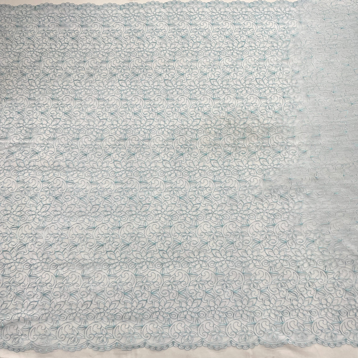 Corded Bridal Lace Fabric 54" Polyester Net Mesh