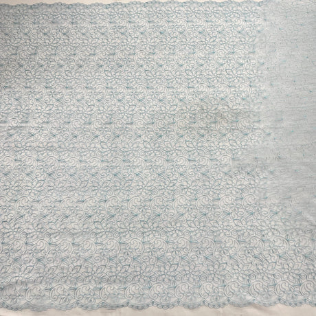 Corded Bridal Lace Fabric 54" Polyester Net Mesh