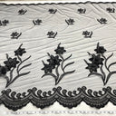 Beaded 3D Floral Lace Mesh