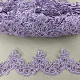 Beaded Lace Trimming 100% Polyester Organza 3"