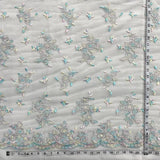 Corded Bridal Lace Fabric on Polyester Net Mesh