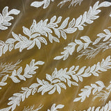 1 Yard Handmade Beaded Lace Fabric Embroidered on Polyester Net Mesh 54 inch Width