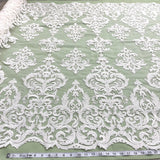 Embroidered Corded Bridal Lace Gold