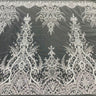 Beaded Lace Fabric on Polyester Net Mesh 52"