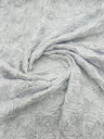 Rosette 3D Satin Polyester Fabric - 3D Rosette Design, 54" Width (1 Yard)