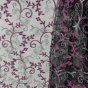 Embroidered Lace Fabric on Polyester Net Mesh 52"