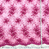 Beaded Lace Fabric Embroidered On 100 Percent Polyester Net Mesh - Fuchsia, Teal, 52" Width (1 Yard)