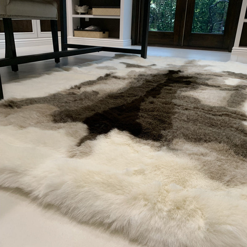 Animal Print Faux Fur Area Rug/Bed Cover Collection for Modern Spaces