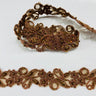 Beaded Corded Lace Trim on Polyester Organza