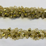 Beaded Corded Lace Trim 1.5"