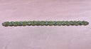 Rhinestone Floral Sash Applique Silver Gold 18.75" x 1.25"