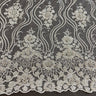 Beaded Lace Fabric on Polyester Net Mesh