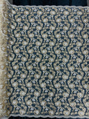Pamela Floral Lace Polyester Fabric - Floral Corded Embroidered Sequin Lace, 50-54" Width (1 Yard)