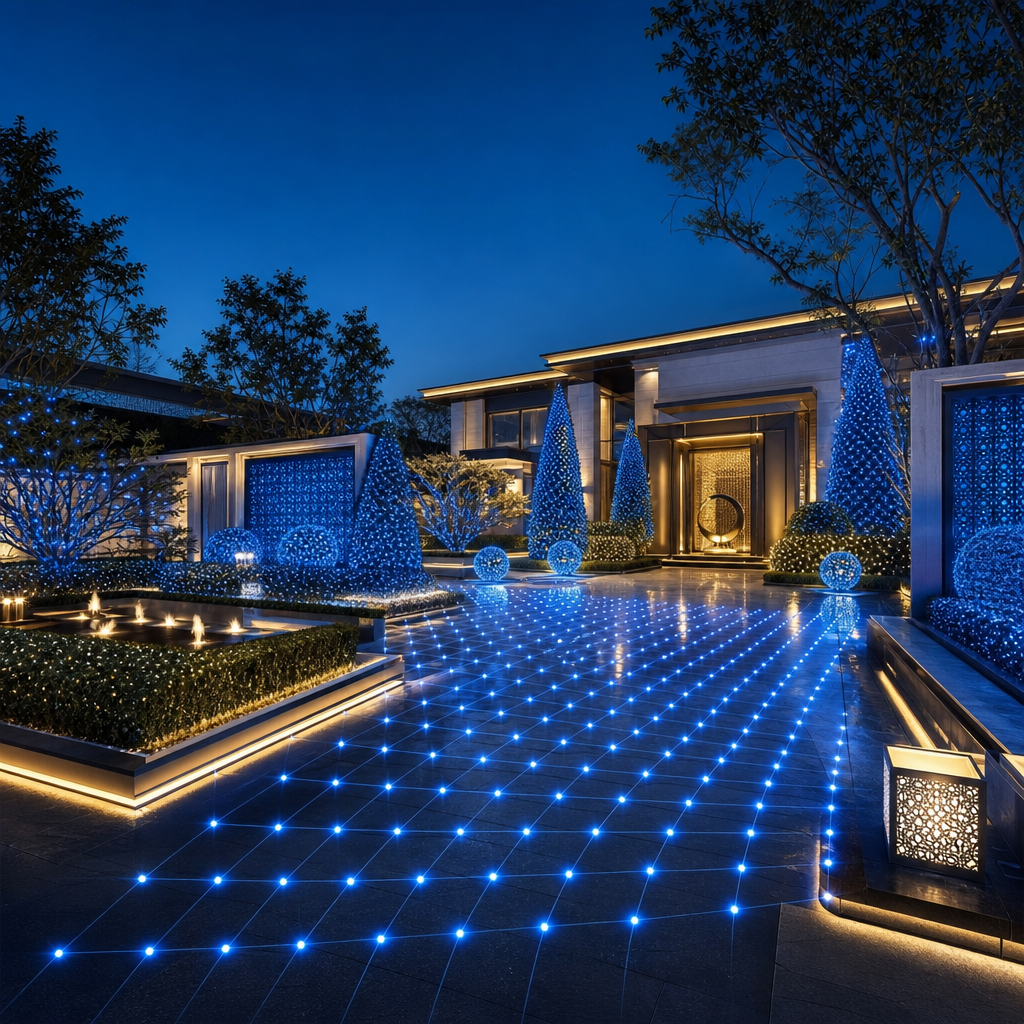 LED Net String Lights, 3m×2m Christmas Net Lights, 96/192 LEDs IP44 Waterproof Connectable Outdoor Mesh