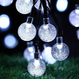 Black/White Wire 30 LED Bubble Globe String Lights Holiday Decor