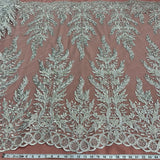 Beaded Corded Embroidered Bridal Lace
