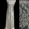 Beaded Lace Fabric on Polyester Net Mesh 54"