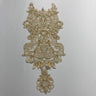 Beaded Corded Lace Medallion Applique
