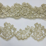 Corded Lace Trimming Embroidered Mesh